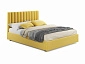 Мягкая кровать Olivia 1400 желтая с подъемным механизмом - фото №2