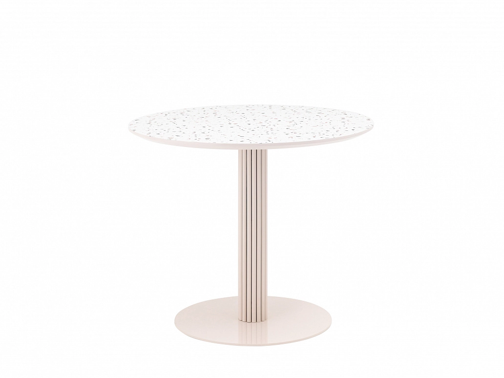 Стол обеденный STOOL GROUP Stem D90 терраццо - фото №1