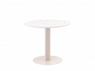 Стол обеденный STOOL GROUP Stem D90 терраццо - фото №1