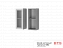 3В2 Шкаф настенный 1-дверный со стеклом Титан, ЛДСП - миниатюра