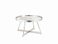 Журнальный столик STOOL GROUP STOOL GROUP Гера 80*80 Белая керамика, сталь серебро  - фото №2