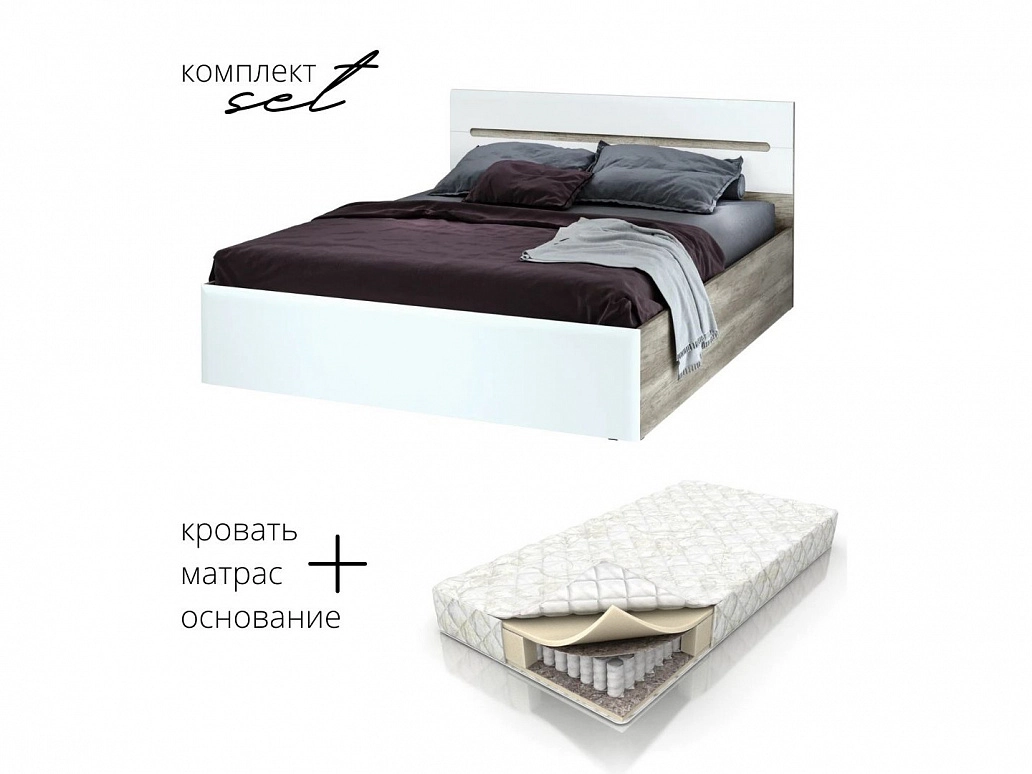 Кровать Наоми КР-11 160х200 с матрасом BFA в комплекте - фото №1