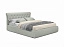 Мягкая кровать Ameli 1400 кожа серый с подъемным механизмом, экокожа - миниатюра