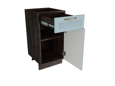 Шкаф Н401 с 1-ой дверью и ящиком Моцарт ДБК/НЕБ/ГОЛБ Ф21 - фото №1, 888_ММК-00038851