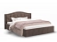 Кровать с подъемным механизмом Стелла 120х200, коричневый, велюр - миниатюра