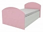 Юниор-2 Детская кровать 80, металлик (Розовый металлик, Дуб белёный) - фото №2