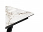 Бугун 120(160)х80х77 белый мрамор глняец / черный Керамический стол - фото №12