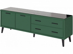 Тумба ТВ интерьерная Виго 1,6 изумруд - фото №1, mdmdm-117293