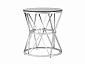 Журнальный стол Stool Group ВИВА 50х50 Стекло черное/Сталь серебро  - фото №2
