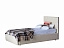 Мягкая кровать Селеста 900 беж с подъемным механизмом с матрасом PROMO B COCOS, экокожа - миниатюра