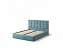 Кровать с подъемным механизмом Белла 140х200, бирюзовый, микровелюр - миниатюра
