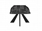 Стол DikLine SFU140 стекло черное мрамор глянец/подстолье черное/опоры черные (2 уп.) - фото №6