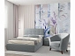Мягкая кровать Selesta 1200 серая с подъем.механизмом с матрасом PROMO B COCOS - фото №3