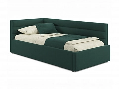 Мягкая кровать Aura 900 изумруд с подъемным механизмом - фото №1