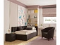 Мягкая кровать Milena 900 шоколад с подъемным механизмом и матрасом PROMO B COCOS - фото №3