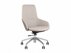 Кресло офисное STOOL GROUP TopChairs Soulo бежевый/коричневый - фото №1