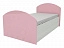 Юниор-2 Детская кровать 80, металлик (Розовый металлик, Дуб белёный), розовый металлик - миниатюра