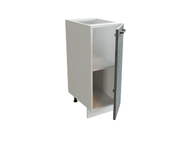 Шкаф Н300 с 1-ой дверью Хелмер БЕЛ/БЕТОН Ф10 - фото №1, 888_ММК-00002431