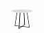 Стол обеденный STOOL GROUP Дакота 100*100 белый мрамор ножки черные, металл - миниатюра