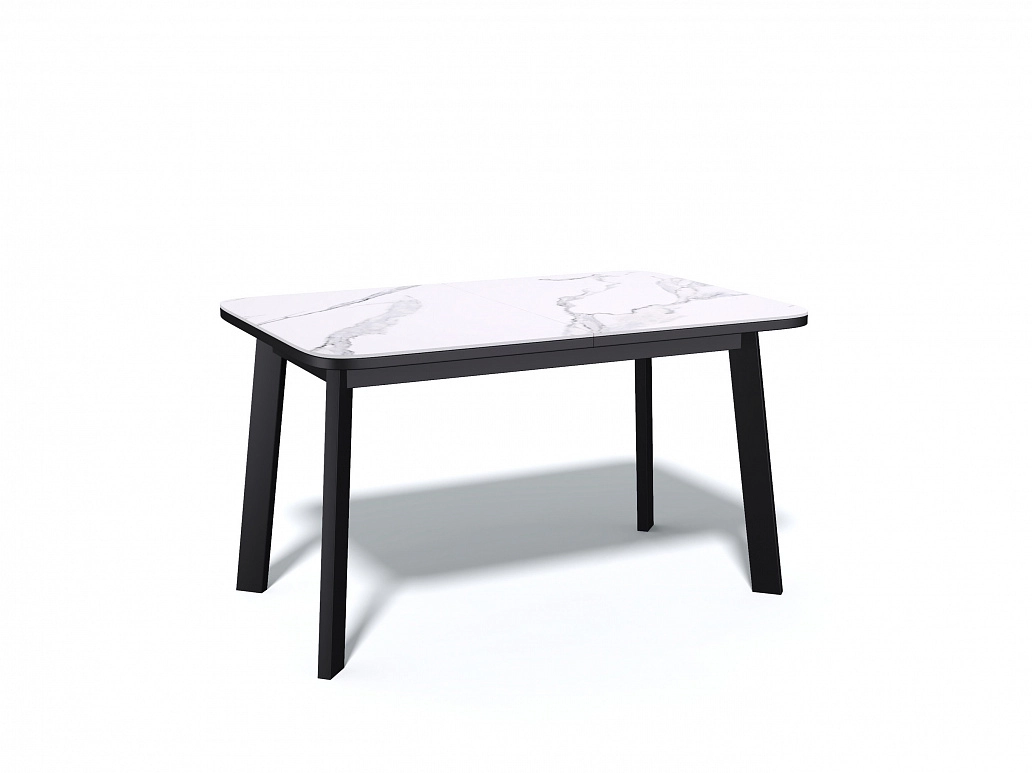 Стол KENNER AA1200 черный/керамика мрамор белый - фото №1