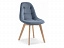 Filip blue / wood Стул деревянный, велюр - миниатюра