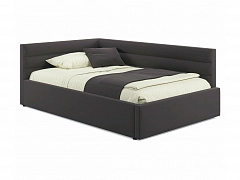 Мягкая кровать Aura 1200 шоколад с подъемным механизмом - фото №1
