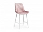 Седа велюр розовый / белый Барный стул - фото №2