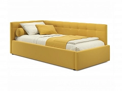 Односпальная кровать-тахта Bonna 900 желтая ортопед.основание - фото №1, mebel_stock_2972