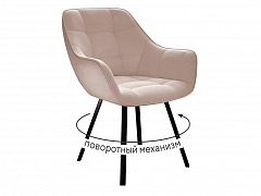 Стул DikLine 352 поворотный, B03 BEIGE, ножки черные - фото №1, 99958527