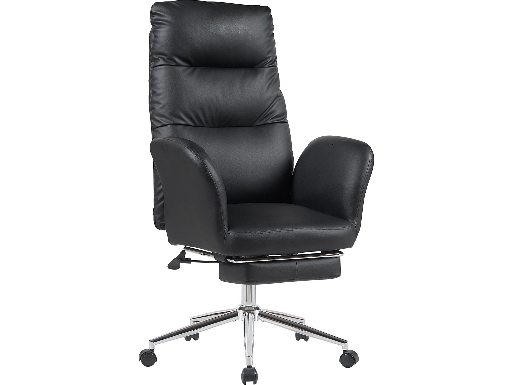 Кресло руководителя STOOL GROUP TopChairs Solid с оттоманкой Черный - фото №1