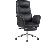 Кресло руководителя STOOL GROUP TopChairs Solid с оттоманкой Черный - фото №1