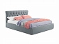Мягкая кровать Ameli 1400 серая с подъемным механизмом - фото №2