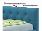 Односпальная кровать-тахта Afelia с ящиками и бортиком 900 синяя с ортопедическим основанием - фото №7