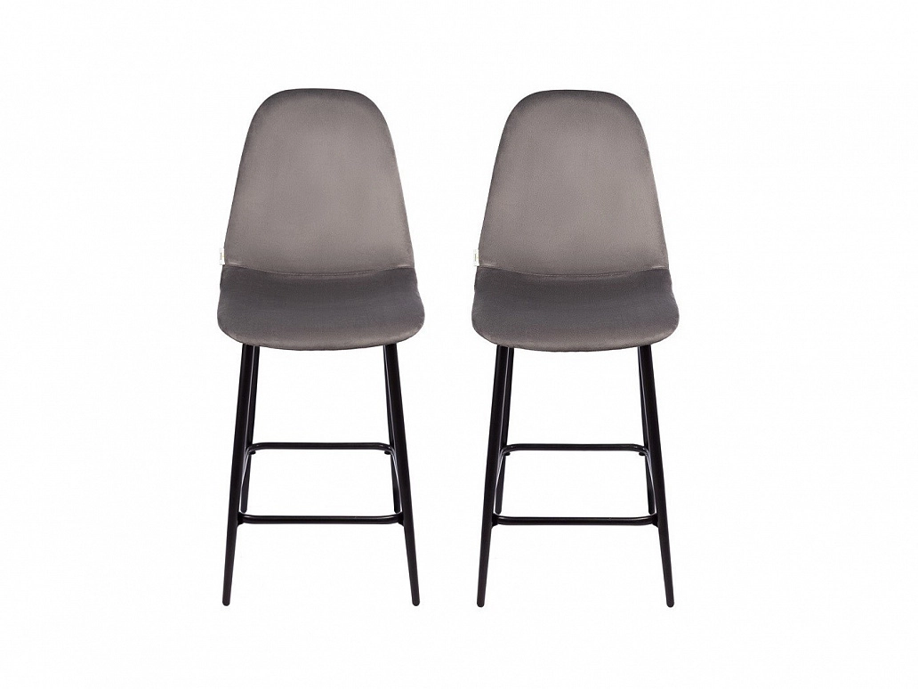 Комплект полубарных стульев Симпл, темно-серый - фото №1