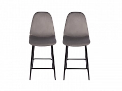Комплект полубарных стульев Симпл, темно-серый - фото №1
