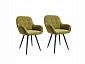 Комплект стульев Сильвер (2 шт), черный велюр желтый - фото №2