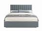Мягкая кровать Olivia 1400 серая с подъемным механизмом - фото №7