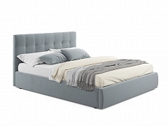 Мягкая кровать &quot;Selesta&quot; 1400 серая с подъемным механизмом - фото №1, mebel_stock_2287