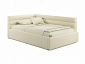 Мягкая кровать Aura 1200 бежевая с подъемным механизмом - фото №2