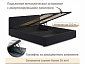 Мягкая кровать Erika 1600 черная с подъемным механизмом - фото №4