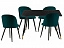 Cельда black / green Обеденная группа, ткань - миниатюра