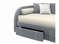 Мягкая кровать Elda 900 серая с ортопедическим основанием - фото №10