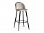 Dodo 1 light grey with edging / black Барный стул, велюр - миниатюра
