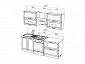 Кухня МДФ 1600 Монако Компоновка №2 (Белый Софт / Графит Софт, Белый) - фото №3