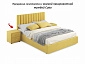 Мягкая кровать Olivia 1600 желтая с ящиками - фото №10