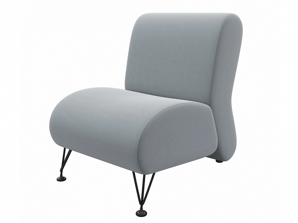 Мягкое дизайнерское кресло Pati серый - фото №1