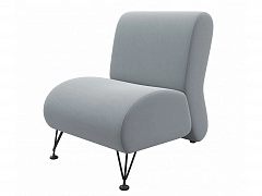 Мягкое дизайнерское кресло Pati серый - фото №1