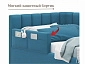 Мягкая кровать Milena с бортиком 900 синяя с подъемным механизмом - фото №6