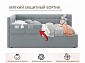 Односпальная кровать-тахта Colibri 800 серая с подъемным механизмом и защитным бортиком - фото №4