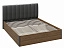 Кровать Харрис (160х200) с ПМ и мягким изголовьем, искусственная кожа - миниатюра